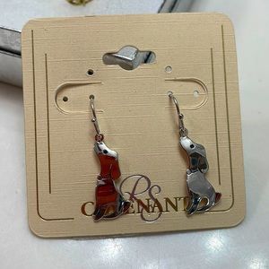 NWT Silver puppy dog earrings